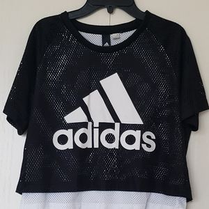 Adidas Athletic Mesh Crop Top